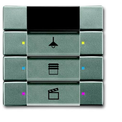 Poussoir 3 TouchesMf Avec Recepteur Ir Météor Gris Métal 2CKA006135A0163 ABB 587414