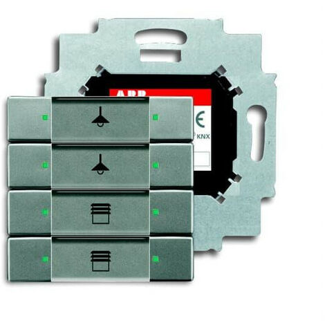 Poussoir 4 Touches Bcu Intégrée Météor Gris Métal 2CKA006117A0228 ABB 587283