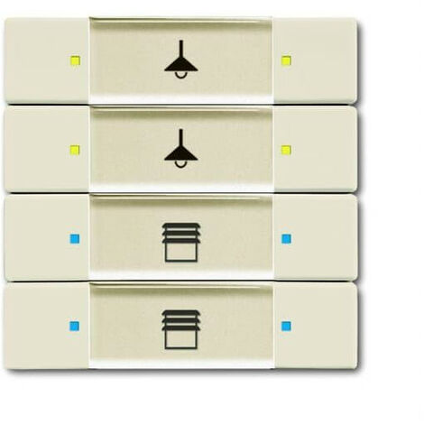 Poussoir 4 Touches Multifonctions Savane/ Ivoire 2CKA006117A0233 ABB 587288