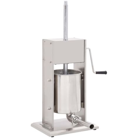 vidaXL Poussoir à Saucisse Manuel Acier Inoxydable Remplissage Multi-taille