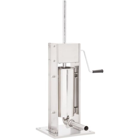 Poussoir à Saucisse Manuel Acier Inoxydable Remplissage Multi-taille vidaXL