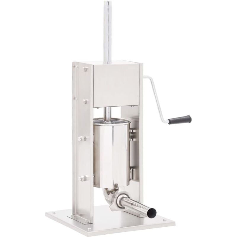 Vidaxl - Poussoir à saucisse manuel Argenté 3 l Acier inoxydable