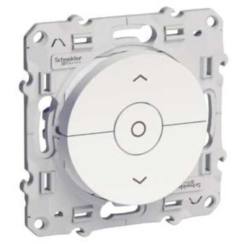 Schneider Electric - Odace, interrupteur Alu, 3 boutons montée/descente/stop pour volets-roulants (S530208)