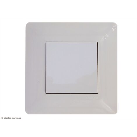 Poussoir complet Hager Essensya Blanc Finition: Blanc - Griffes: Avec griffes