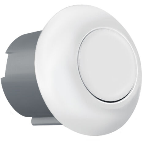Poussoir de commande pneumatique simple débit à encastrer - blanc - Regiplast