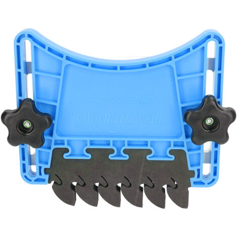 Poussoir de sécurité pour scie sur table avec featherboard et guide bleu pour tables de défonceuse et scies à ruban