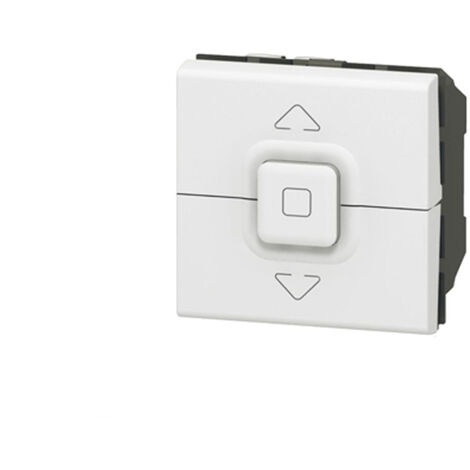 Poussoir Mosaic pour 1 volet roulant - 500W max. - Blanc - Legrand