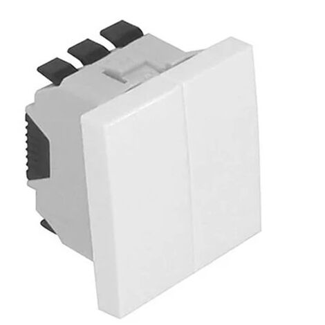 Poussoir double va et vient de persienne - 2 modules