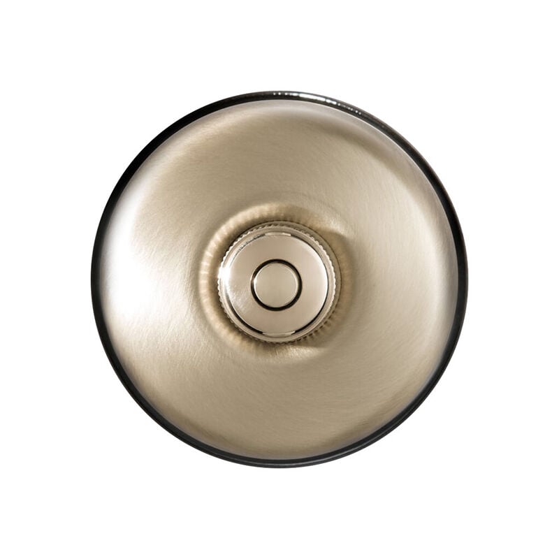 Poussoir en porcelaine noire carcasse dorée satinée- bouton doré brillant Dimbler Fontini