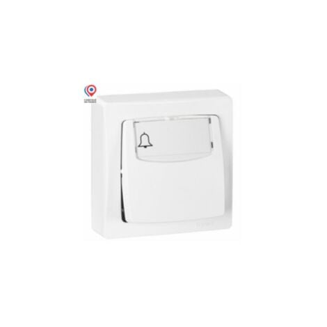 Poussoir en saillie complet avec porte étiquette- 086009- LEGRAND
