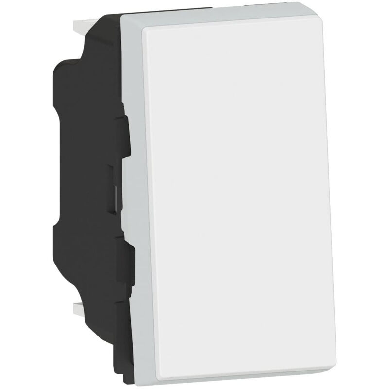Legrand - Bouton poussoir avec voyant Easy-Led 6A 1 module à composer - Mosaic - Blanc