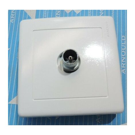 Poussoir lumineux porte-étiquette 6A (avec lampe) blanc sans cadre pour pose en saillie PROFIL ARNOULD 63224