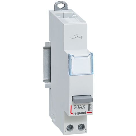 Poussoir modulaire simple fonction contact 1NO 1 module LEGRAND 412908