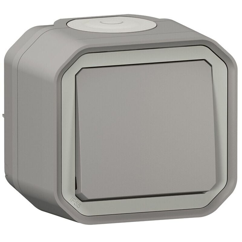 Legrand - poussoir étanche en saillie plexo anthracite 069790L