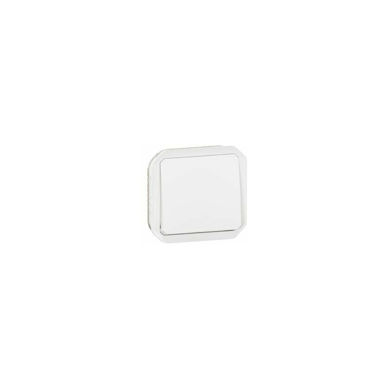 Poussoir no étanche plexo 10A IP55 IK08 avec enjoliveur - finition blanc Legrand LEG069630L