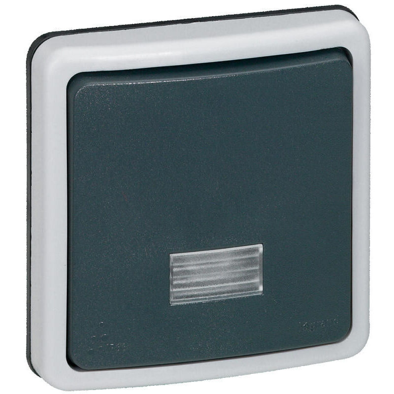Legrand - Poussoir étanche no+nf à voyant Plexo IP66 composable 6A 250V gris 090482