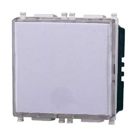 Poussoir porte étiquette 2P 10A 250V compatible Vimar Plana couleur blanc Ettroit EV1901