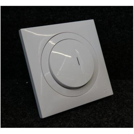 Poussoir simple lumineux - 6 A - Avec griffes et plaque de finition - Blanc - Dooxie One - 600014 - Legrand