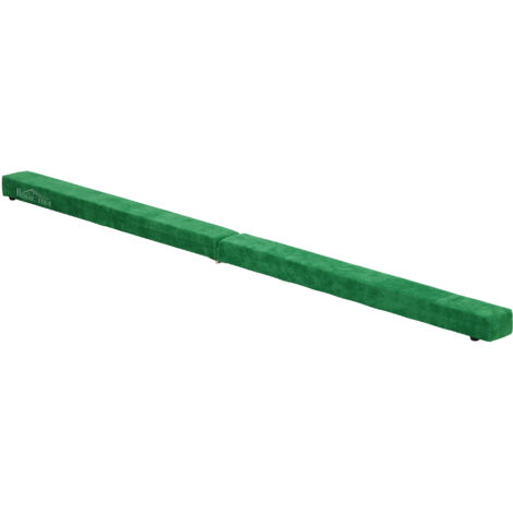 Poutre d'équilibre pliable antidérapante, bois robuste 210x10x6,5 cm, verte, parfaite pour gym, équilibre et entraînement maison
