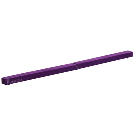 Poutre d’équilibre pliable,antidérapante,couvercle en daim,bois solide,210 x 10 x 6,5 cm,violet