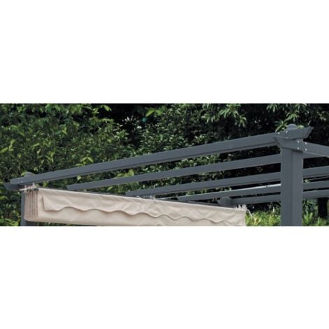 Poutre ronde de rechange pour pergola 3x4 m   19 mm longueur 367 cm en aluminium