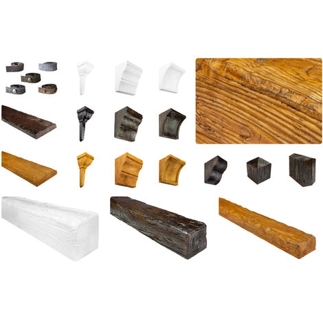 Poutres et accessoires rustiques pour plafond et mur - imitation bois, Bois déco