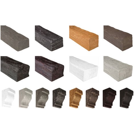 Poutres et consoles Moderne pour plafond et mur - lambris imitation bois Cosca