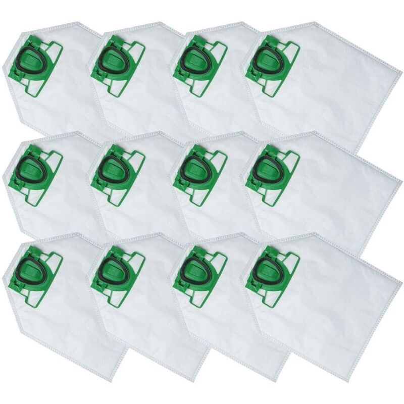 Image of Bierre Store - Poweka - 12 sacchetti per aspirapolvere vorwerk folletto vk 200, confezione doppia: 2 scatole da 6 sacchetti per aspirapolvere vk 200