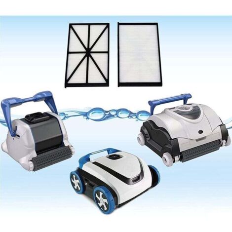 Poweka RCX70101PAK2 - Paquete de 2 cartuchos de filtro de repuesto compatibles con los purificadores de piscina robóticos Hayward Aqua Vac QC SharkVac y TigerShark (2 unidades)