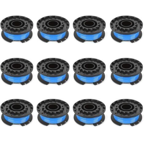 Poweka replacement spool compatible with a 1.65 mm diameter for 24V G24LT25 G24LT G24LT28 G24LT30M series 4 grass trimmers, 8 m of line per spool, 1.65 mm, (10 spools)
