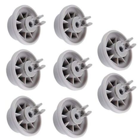 Poweka Roulettes pour lave-vaisselle 8/roues pour Roues de Panier de lave-vaisselle pour Bosch/Siemens/Neff/Constructa - Compati