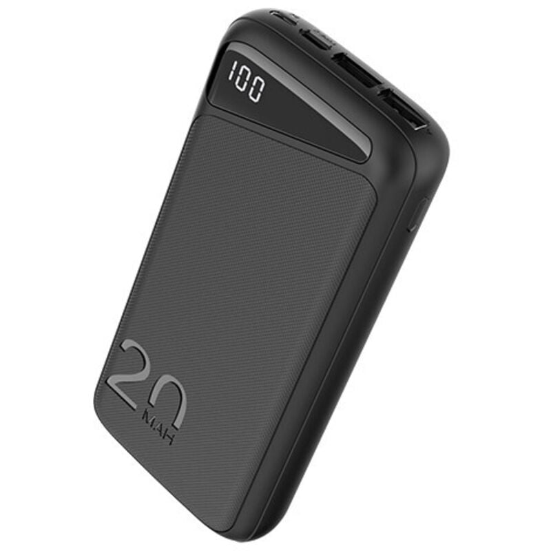 Power bank 20000mAh 3.7V noir micro/type-c MAX-SORTIE:DC22.5W - Batterie externe haute capacité 20000mAh