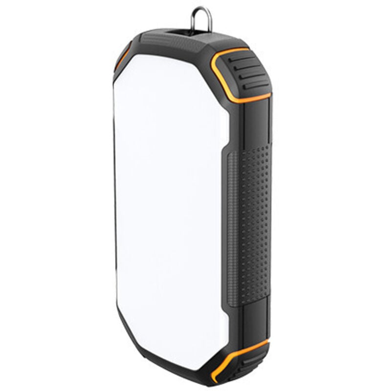 Power Bank 20000mAh 3.7V Solaire:1.2W Noir + led Orange:4W - Batterie de 20000mAh - Noir/Orange - IP20 - 167x86x33.5mm