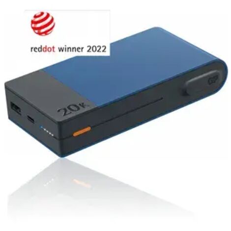 Power Bank in alluminio, 20.000mAh, Blu