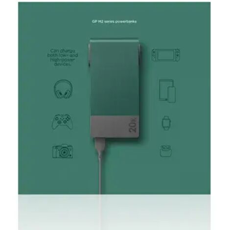 Power Bank in alluminio, 20.000mAh, Verde