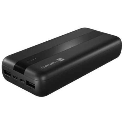 POWER BANK NATEC TREVI 20.000 mAh 2xUSB 2.1A 1xUSB-C NEGRO