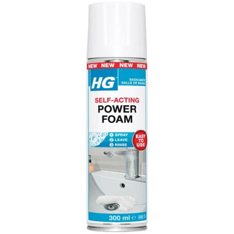Power Foam salle de bain - Mousse nettoyante super puissante pour salle de bain - HG - 300 ml