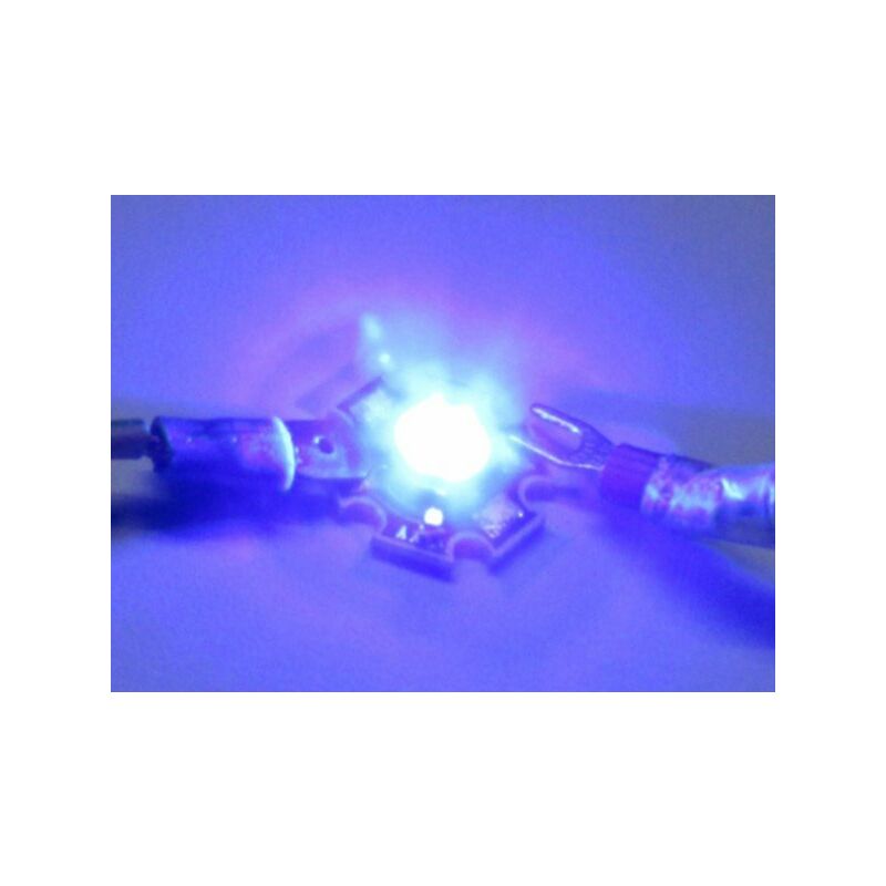 Image of Power Led 1W Colore Blue 3,0-3,4V dc 350mA 20 Lumen Piastra Dissipatore Inclusa 460-470nm