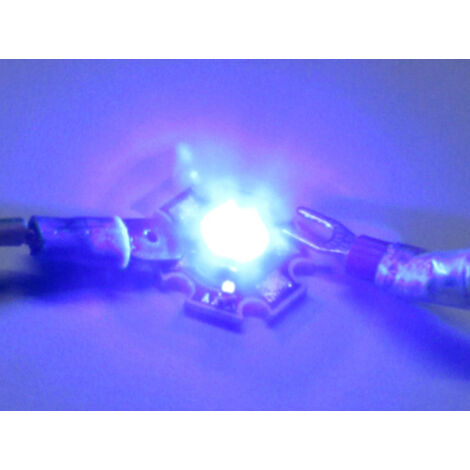 Power Led 1W Colore Blue 3,0-3,4V DC 350mA 20 Lumen Piastra Dissipatore Inclusa 460-470nm