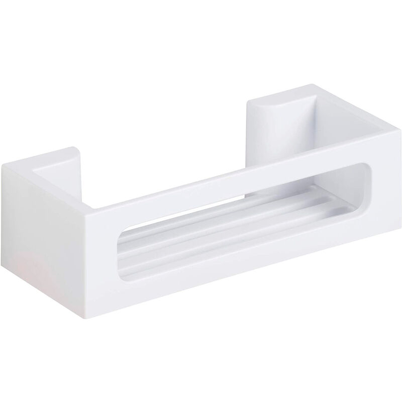 

Cesto / Repisa de fijazion sin perforar Wenko de plastico en color blanco 30 x 12 x 7 cm