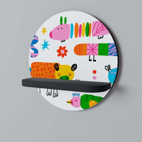 POWER OF IMAGINATION Rundes Regal Schwarz