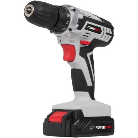 Power Plus POWC1071 - Trapano avvitatore, batteria 20 V Li-ion, colore grigio