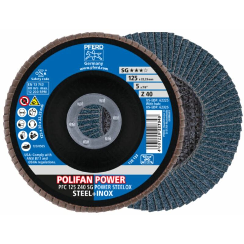 Power Power Pfc 125x22.23 mm Z40 vpe: 2