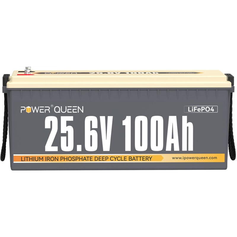 Batterie Lithium 24V100Ah 2560Wh Rechargeable LiFePO4 Power Queen bms 100A, 4000-15000 Cycles, pour solaire, Hors réseau, stockage de l'énergie