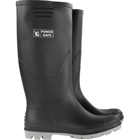 Power Safe PVC-Stiefel hoch schwarz-grau Arbeitskleidung