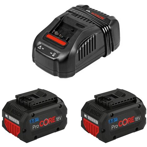 Power Set BOSCH (2 x 18V 8,0 Ah ProCORE + GAL1880CV)