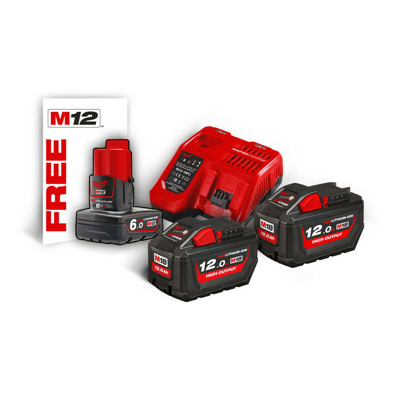 HNRG-122 - POWERPACK KIT 2 BATTERIE M18 DA 12,0Ah