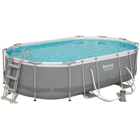 Power Steel Frame Pool Set 488 x 305 x 107 cm