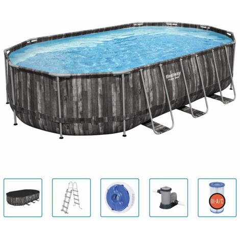 Power Steel Pool-Set Oval 488x305x107 cm Bestway