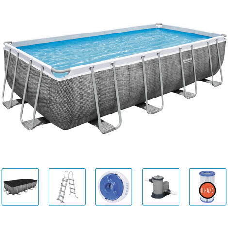 Power Steel Set Piscina Rettangolare 549x274x122 cm Bestway